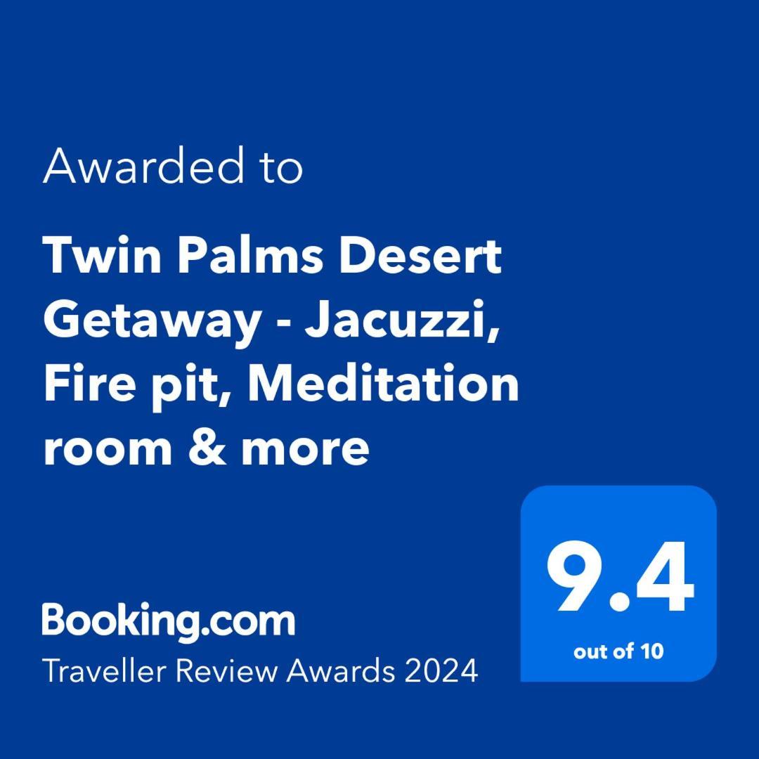 Twin Palms Desert Getaway - Jacuzzi, Fire Pit, Meditation Room & More Joshua Tree Esterno foto